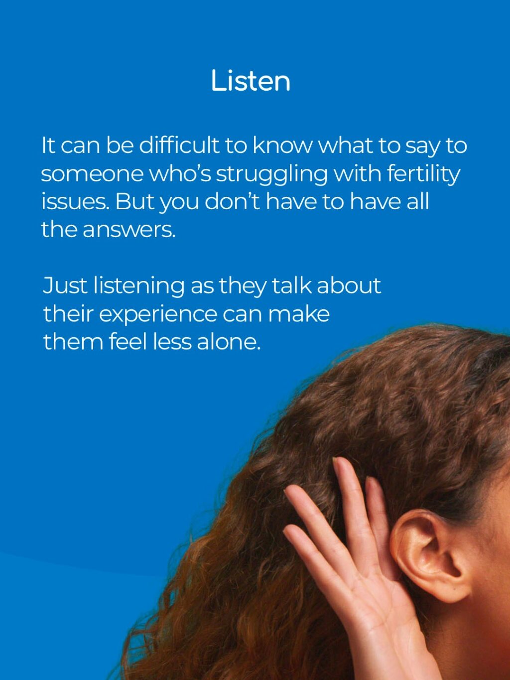 This Mental Health Week, we’re sharing 3 ways you can support loved ones on their fertility journey 💙

#mentalhealth #ivf #fertility