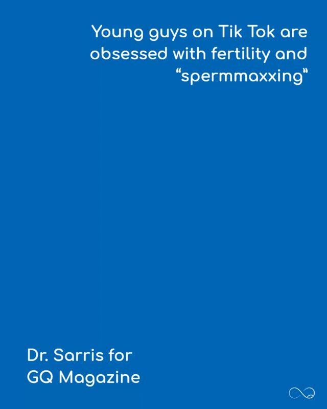 What do actual fertility experts think about the TikTok "spermmaxxing" craze? Dr. Sarris shared his medical take on the trend in a recent feature for GQ. 

Swipe to see his quotes, and click the link in our bio to read the full piece.

#GQ #fertility #tiktok