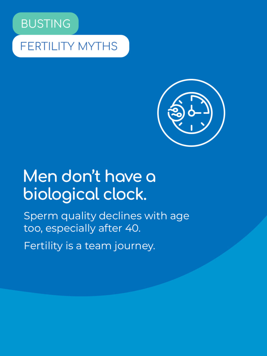 Fertility isn’t just about egg age.

Male fertility also changes over time, impacting conception and miscarriage risk.

It’s always a shared story.

#KingsFertility #MaleFertility #FertilityFacts #ReproductiveHealth