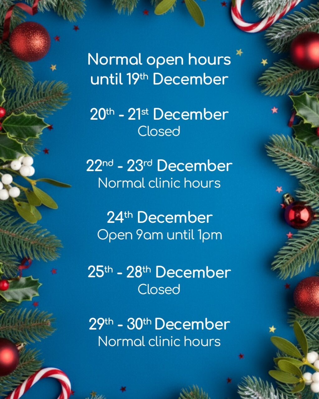 King’s Fertility is here to support you throughout Christmas. Swipe through to see our clinic opening days over Christmas and New Year.

Whether you’re starting your journey or continuing your treatment, our team will be available to provide the care and guidance you need during this festive time 💙