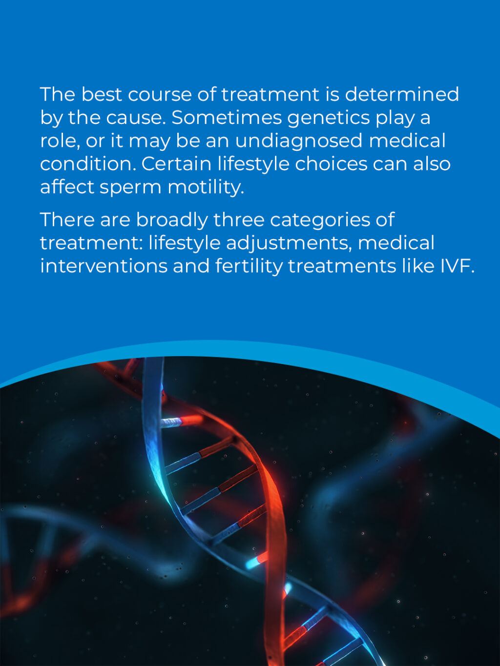 If you're diagnosed with slow swimmers, there's lots of treatment options that can help.

However, which treatment we recommend will depend entirely on what exactly's causing the issue. That's why it's essential to come in for a consultation so we can determine the best next steps for you personally.