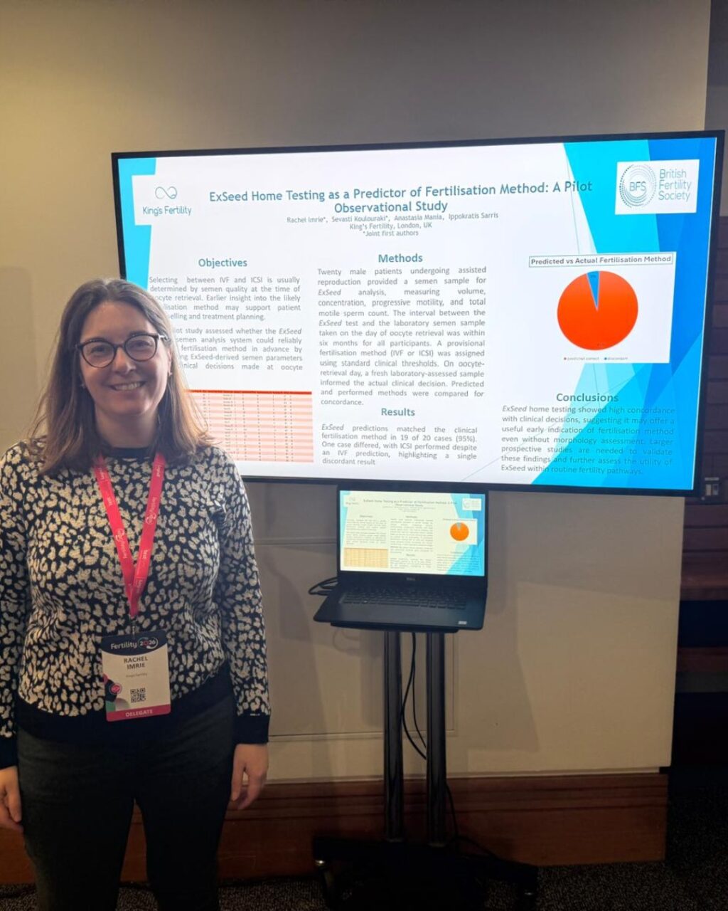 ✨ Fertility 2026 | Edinburgh ✨

This week, our team attended the Fertility 2026 Conference in Edinburgh, focused on Shaping our Future in reproductive science and fertility care. 

It was a pleasure to see our team represented this year, being able to connect with fellow peers, and discussing the latest research and innovation across the field. 

A huge thank you to Dr Sarris, Sarah Evans, Rachel Imrie, Anastasia Mania, Sesh Sunkara, Niyati, Emily, Nicole, Ranjana Raj, Loizos, Maria and Simona for representing King’s Fertility.

We’re proud to be part of a community committed to learning, collaboration, and advancing patient care, and we look forward to continuing these discussions beyond the conference floor.