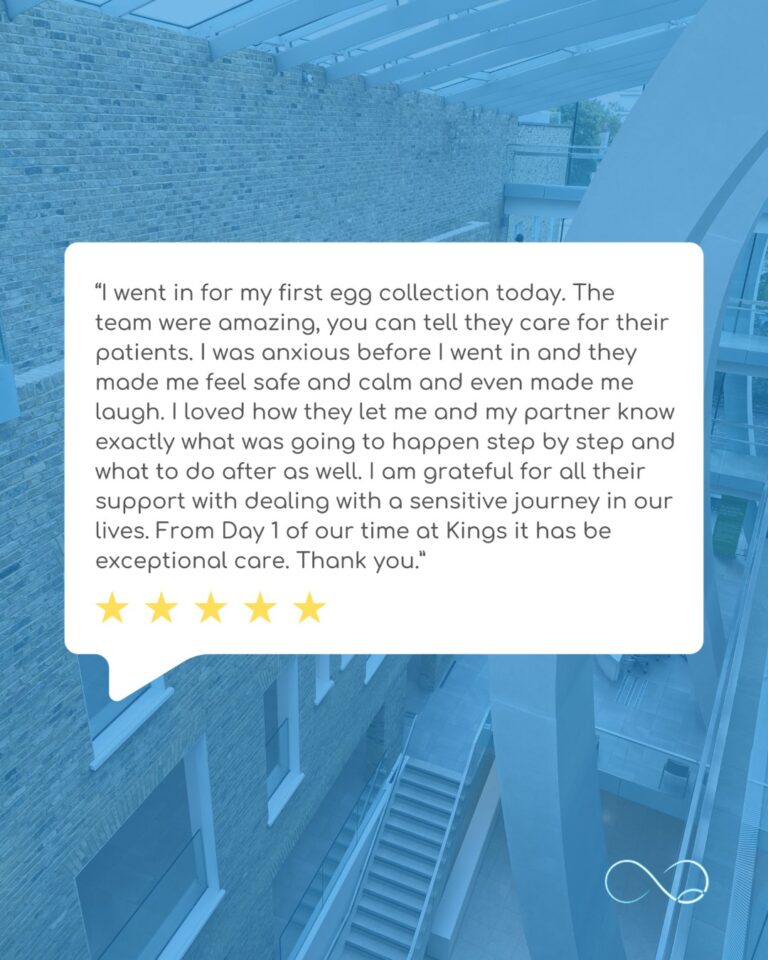 Real stories, real smiles.

Here’s what one of our patients has to say about their King’s Fertility experience. Receiving feedback like this brings smiles not only to our patients but to the dedicated team of experts who work every day to make fertility possible.

Reviews speak volumes about our commitment to giving everything we have to give you the best chance of getting everything you want.

#fyp #infertility #fertility #ivf #iui